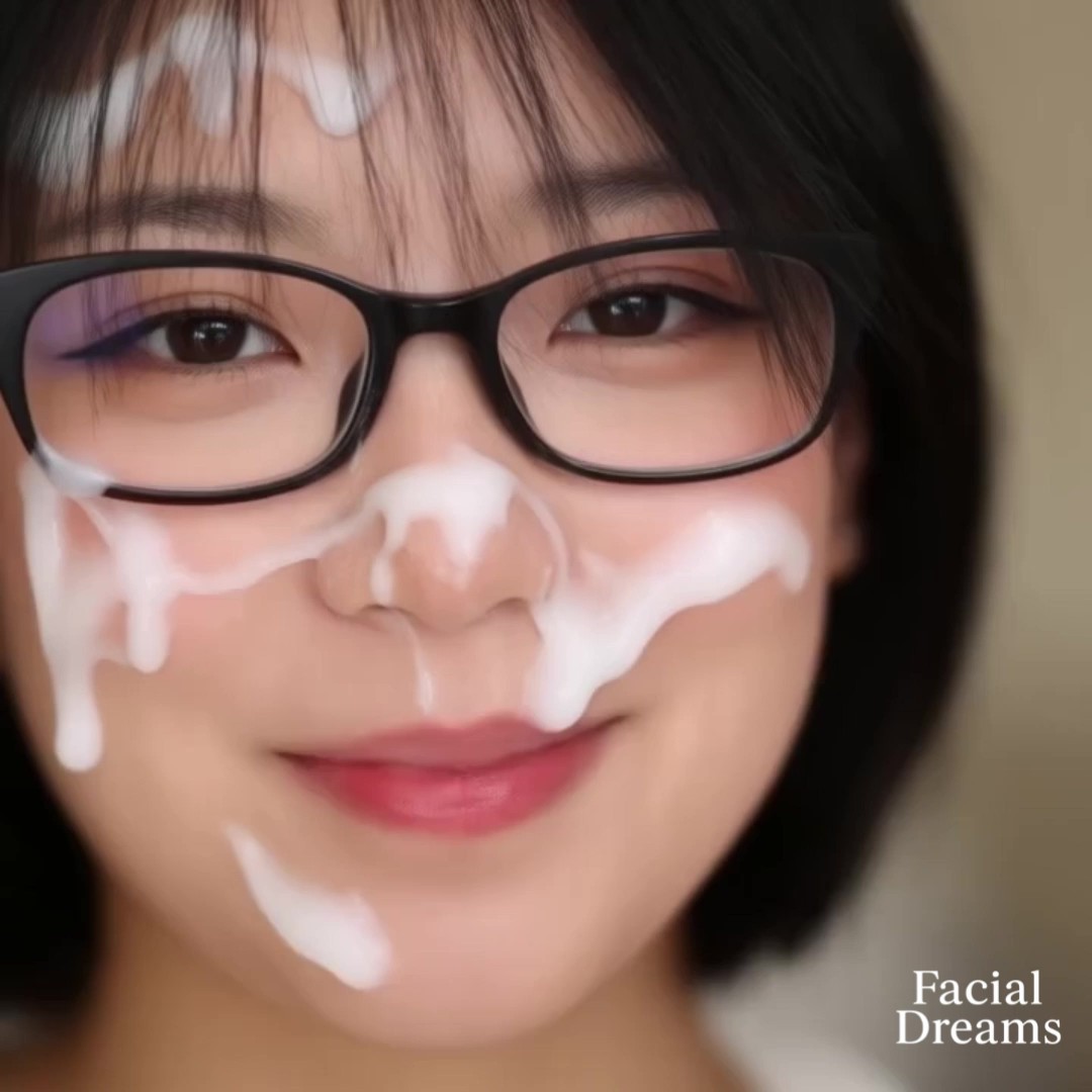 顔射後の表情だけを切り取った数秒間の顔面特化映像-090