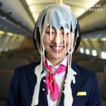 キャビンアテンダントへのぶっかけもの
